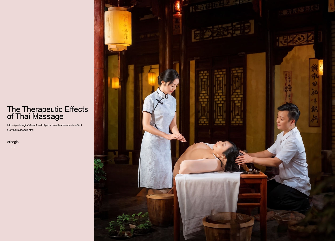 The Therapeutic Effects of Thai Massage